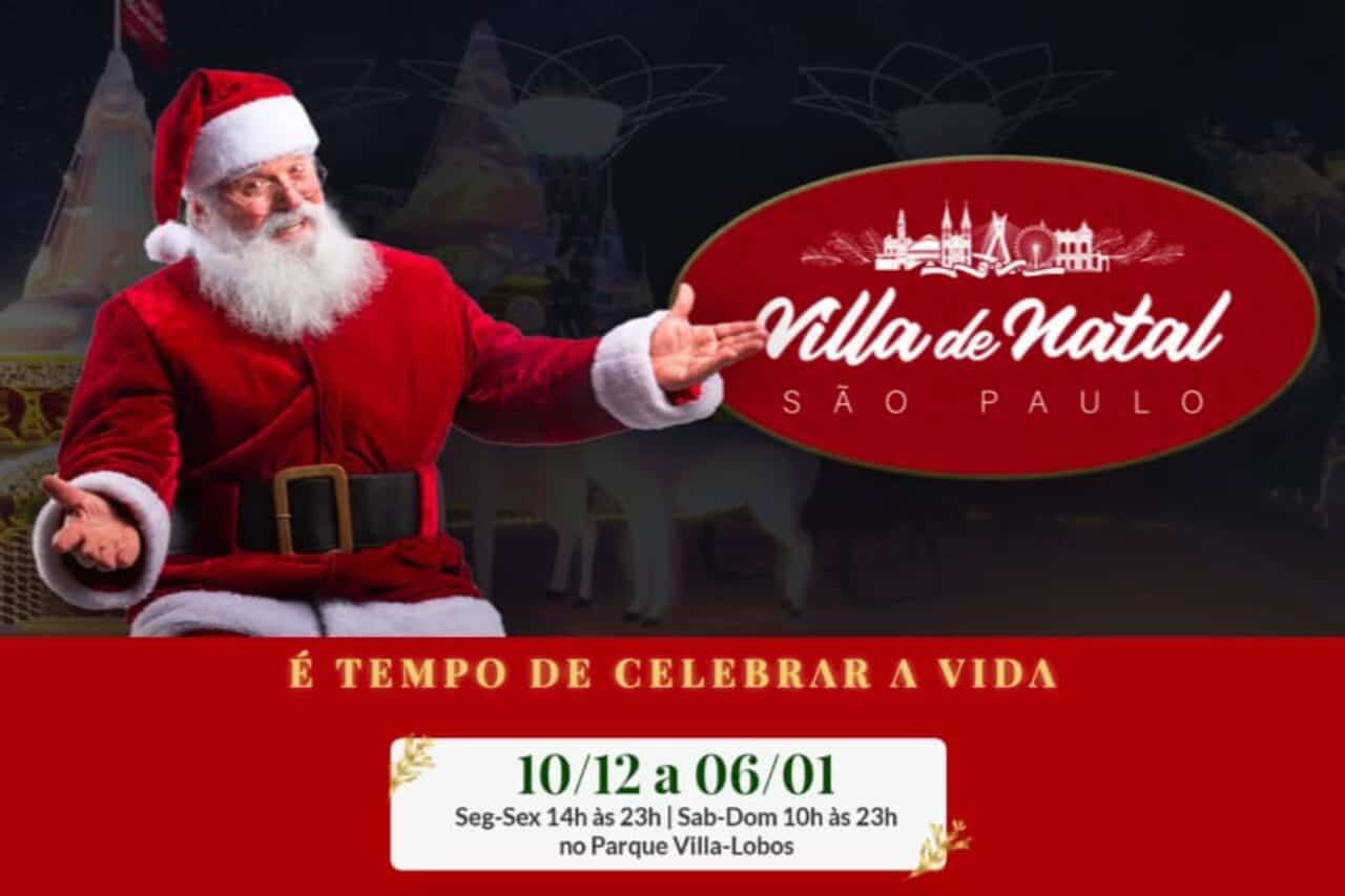 Villa de Natal Villa Lobos Banner Papai Noel Oficial