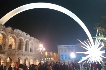 O clima natalino em Verona