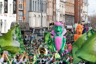 st. patrick's festival, parade, inishowen critters, dublin city