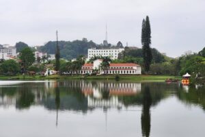 vista da fachada do balneário spa são lourenço e fonte vichy