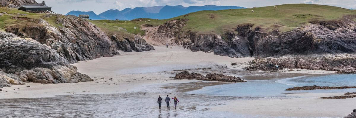 A group at the Rock Route, North West Highlands Geopark.  © VisitScotland / Airborne Lens