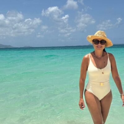 apresentadora daniela filomeno na caribenha anguilla (foto arquivo pessoalcnn brasil)