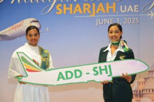 ethiopian inicia novo serviço de passageiros para sharjah