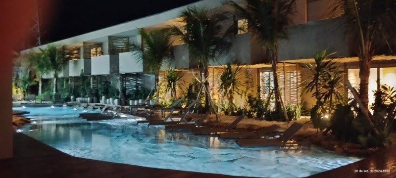 lagoa artificial genesis em um hotel