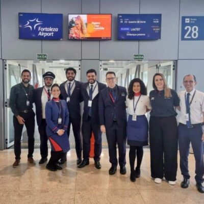 tripulação do voo inaugural fortaleza juazeiro do norte da latam divulgação latam