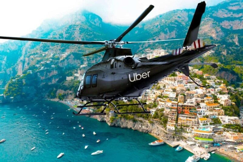 uber lança helicóptero e barco na costa amalfitana para verão europeu