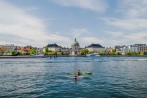 kayaking through the canals of copenhagen © mitch wiesinger