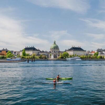 kayaking through the canals of copenhagen © mitch wiesinger