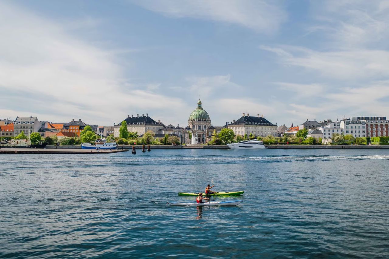 kayaking through the canals of copenhagen © mitch wiesinger