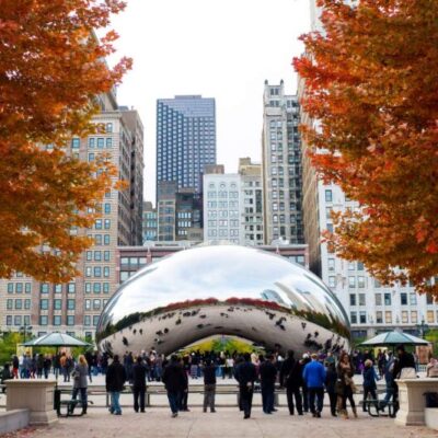 cloudgate dress in autumn credits millenium park divulgação