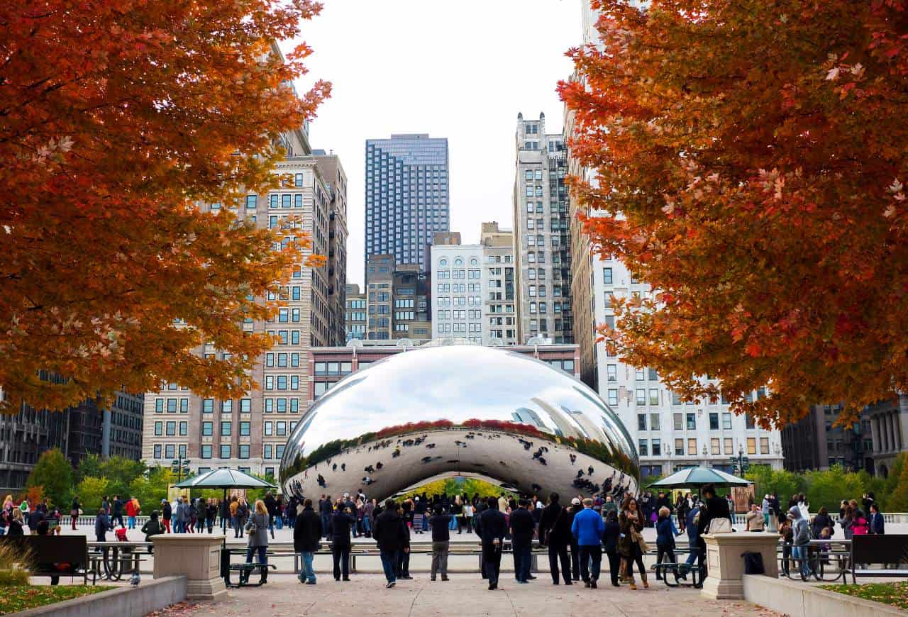 cloudgate dress in autumn credits millenium park divulgação