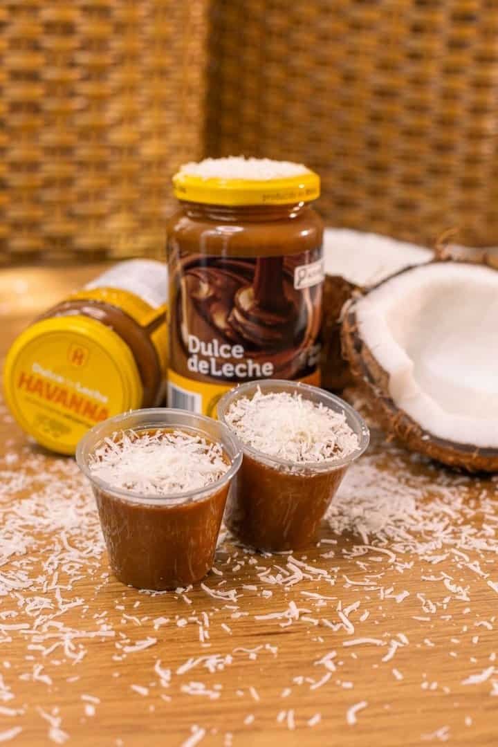 cocada de doce de leite com dulce de leche havanna