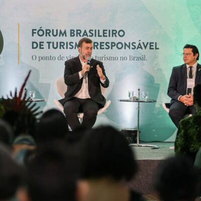 marcelo freixo, presidente da embratur evidenciou que a agência promove ações de sustentabilidade e de turismo responsável dentro e fora de casa (foto renato vaz embratur