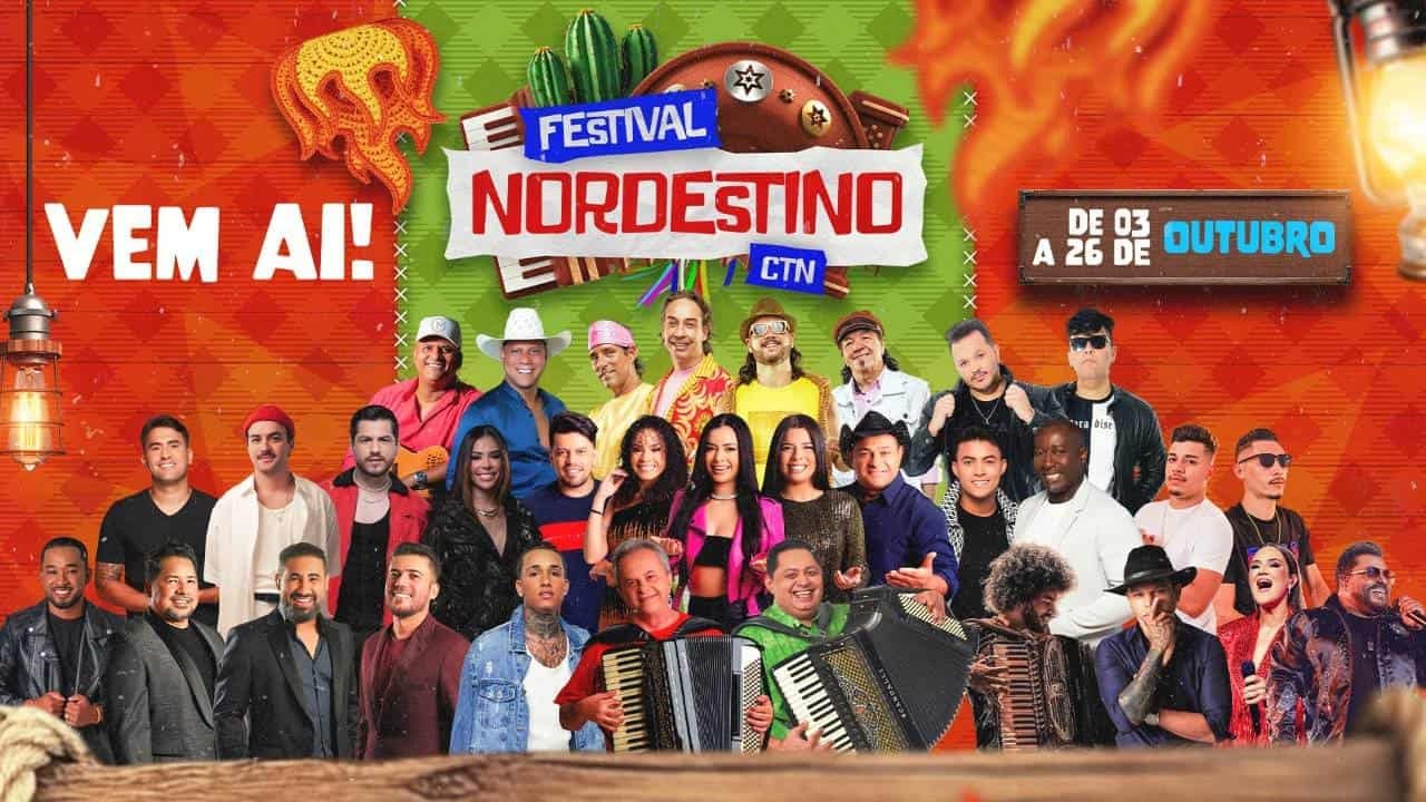 Festival Nordestino CTN, evento cultural e musical com artistas renomados, acontece de 03 a 26 de outubro, celebrando a cultura nordestina com shows ao vivo, comidas típicas e atrações para toda a família.