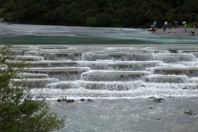 jade dragon snow mountain white water river yunnan china 