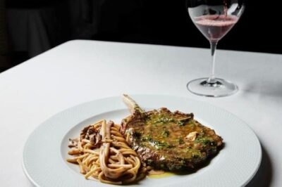 prime rib com massa seca al funghi créditos pablo calle prime rib com massa seca al funghi créditos pablo calle